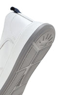 Men's White Lace-up Leather Sneaker | Derimod Men's White Lace-up Leather Sneaker | Derimod