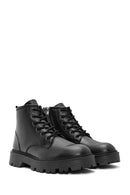 Men's Black Zippered Leather Casual Boots | Derimod Men's Black Zippered Leather Casual Boots | Derimod