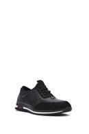 Erkek Siyah Bağcıklı Deri Casual Sneaker | Derimod Erkek Siyah Bağcıklı Deri Casual Sneaker | Derimod
