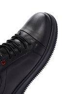 Erkek Siyah Bağcıklı Deri Sneaker | Derimod Erkek Siyah Bağcıklı Deri Sneaker | Derimod