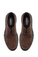 Men's Brown Lace-Up Thick-Soled Suede Leather Casual Shoes | Derimod Men's Brown Lace-Up Thick-Soled Suede Leather Casual Shoes | Derimod