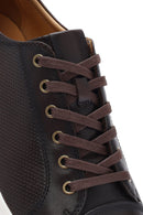 Erkek Kahverengi Bağcıklı Deri Sneaker | Derimod Erkek Kahverengi Bağcıklı Deri Sneaker | Derimod