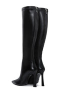 Women's Black Leather Heeled Boots | Derimod Women's Black Leather Heeled Boots | Derimod
