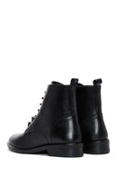Women's Black Zippered Leather Boots | Derimod Women's Black Zippered Leather Boots | Derimod