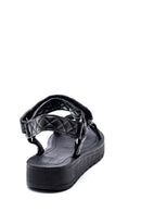 Women's Black Flat Sandals | Derimod Women's Black Flat Sandals | Derimod
