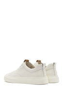 Men's White Lace-up Leather Sneaker | Derimod Men's White Lace-up Leather Sneaker | Derimod
