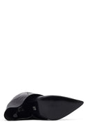 Woman Black Stiletto Heels Leather Boat | Derimod Woman Black Stiletto Heels Leather Boat | Derimod