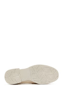 Women's Cream Leather Masculine Loafer | Derimod Women's Cream Leather Masculine Loafer | Derimod