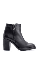 Women's Zippered Heeled Leather Boots | Derimod Women's Zippered Heeled Leather Boots | Derimod