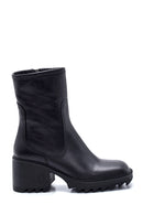 Women's Leather Zippered Heeled Boots | Derimod Women's Leather Zippered Heeled Boots | Derimod