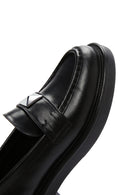 Women's Black Leather Masculine Casual Loafer | Derimod Women's Black Leather Masculine Casual Loafer | Derimod