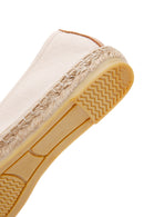 Women's Beige Stoned Leather Espadrilles | Derimod Women's Beige Stoned Leather Espadrilles | Derimod