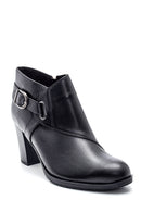 Women's Black Leather Heeled Boots | Derimod Women's Black Leather Heeled Boots | Derimod