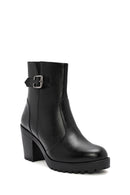 Women's Black Thick Heel Zipper Boots | Derimod Women's Black Thick Heel Zipper Boots | Derimod
