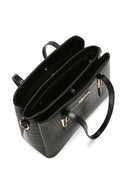 Women's Black Long Strap Crocodile Handbag | Derimod Women's Black Long Strap Crocodile Handbag | Derimod