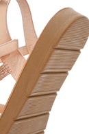 Women's Pink Back Strap Stoned Sandals | Derimod Women's Pink Back Strap Stoned Sandals | Derimod