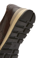 Men's Brown Lace-Up Leather Casual Sneaker | Derimod Men's Brown Lace-Up Leather Casual Sneaker | Derimod