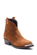 Women's Suede Leather Cowboy Boots | Derimod Women's Suede Leather Cowboy Boots | Derimod