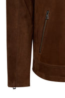 Howard Erkek Kahverengi Slim-Fit Süet Deri Ceket | Derimod Howard Erkek Kahverengi Slim-Fit Süet Deri Ceket | Derimod