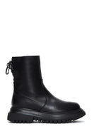 Women's Black Zippered Flat Casual Boots | Derimod Women's Black Zippered Flat Casual Boots | Derimod