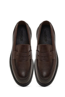 Men's Brown Thick Sole Leather Loafer | Derimod Men's Brown Thick Sole Leather Loafer | Derimod