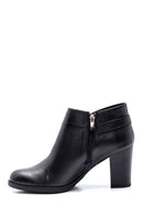 Women's Black Leather Heeled Boots | Derimod Women's Black Leather Heeled Boots | Derimod