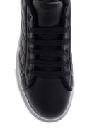 Kadın Siyah Kapitone Kalın Tabanlı Kapitone Sneaker | Derimod Kadın Siyah Kapitone Kalın Tabanlı Kapitone Sneaker | Derimod
