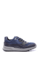 Men's Suede Detailed Leather Sneaker | Derimod Men's Suede Detailed Leather Sneaker | Derimod