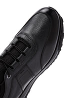 Erkek Siyah Bağcıklı Deri Casual Sneaker | Derimod Erkek Siyah Bağcıklı Deri Casual Sneaker | Derimod