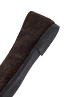 Woman Brown Suede Leather Babet | Derimod Woman Brown Suede Leather Babet | Derimod