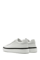 Erkek Beyaz Bağcıklı Deri Sneaker | Derimod Erkek Beyaz Bağcıklı Deri Sneaker | Derimod
