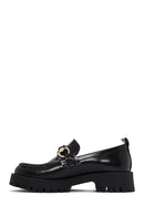 Kadın Siyah Deri Rugan Maskülen Loafer | Derimod Kadın Siyah Deri Rugan Maskülen Loafer | Derimod