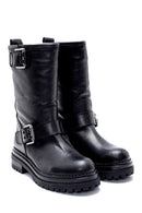 Women's Leather Buckle Detailed Boots | Derimod Women's Leather Buckle Detailed Boots | Derimod