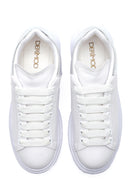 Women's White Thick Soled Sneaker | Derimod Women's White Thick Soled Sneaker | Derimod