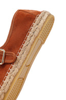 Kadın Turuncu Bantlı Süet Espadril | Derimod Kadın Turuncu Bantlı Süet Espadril | Derimod