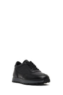 Men's Black Lace-Up Leather Casual Sneaker | Derimod Men's Black Lace-Up Leather Casual Sneaker | Derimod