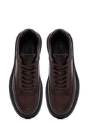 Men's Brown Lace-Up Leather Casual Sneakers | Derimod Men's Brown Lace-Up Leather Casual Sneakers | Derimod