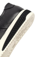Erkek Siyah Bağcıklı Kalın Tabanlı Deri Sneaker | Derimod Erkek Siyah Bağcıklı Kalın Tabanlı Deri Sneaker | Derimod