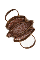 Woman Brown Long-Strap Charmed Shoulder Bag | Derimod Woman Brown Long-Strap Charmed Shoulder Bag | Derimod
