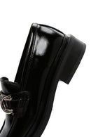 Kadın Siyah Deri Rugan Maskülen Klasik Loafer | Derimod Kadın Siyah Deri Rugan Maskülen Klasik Loafer | Derimod