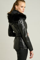 Carmela Women's Leather Jacket | Derimod Carmela Women's Leather Jacket | Derimod