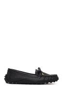 Women's Black Tasselled Leather Loafer | Derimod Women's Black Tasselled Leather Loafer | Derimod