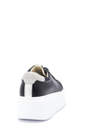Women's Black Leather Thick Soled Sneaker | Derimod Women's Black Leather Thick Soled Sneaker | Derimod
