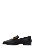 Kadın Siyah Aksesuar Detaylı Deri Maskülen Loafer | Derimod Kadın Siyah Aksesuar Detaylı Deri Maskülen Loafer | Derimod