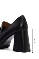 Kadın Siyah Kalın Yüksek Topuklu Deri Maskülen Loafer | Derimod Kadın Siyah Kalın Yüksek Topuklu Deri Maskülen Loafer | Derimod