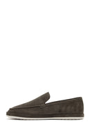 Erkek Haki Süet Deri Loafer | Derimod Erkek Haki Süet Deri Loafer | Derimod