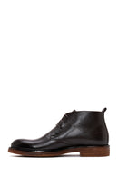 Men's Brown Lace-Up Leather Casual Boots | Derimod Men's Brown Lace-Up Leather Casual Boots | Derimod