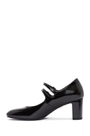 Women's Black Double Buckle Thick Heel Patent Leather Mary Jane Shoes | Derimod Women's Black Double Buckle Thick Heel Patent Leather Mary Jane Shoes | Derimod