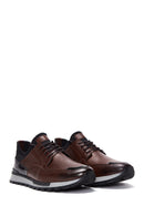 Erkek Kahverengi Deri Sneaker | Derimod Erkek Kahverengi Deri Sneaker | Derimod
