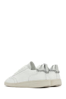 Women's White Lace-Up Leather Sneaker | Derimod Women's White Lace-Up Leather Sneaker | Derimod
